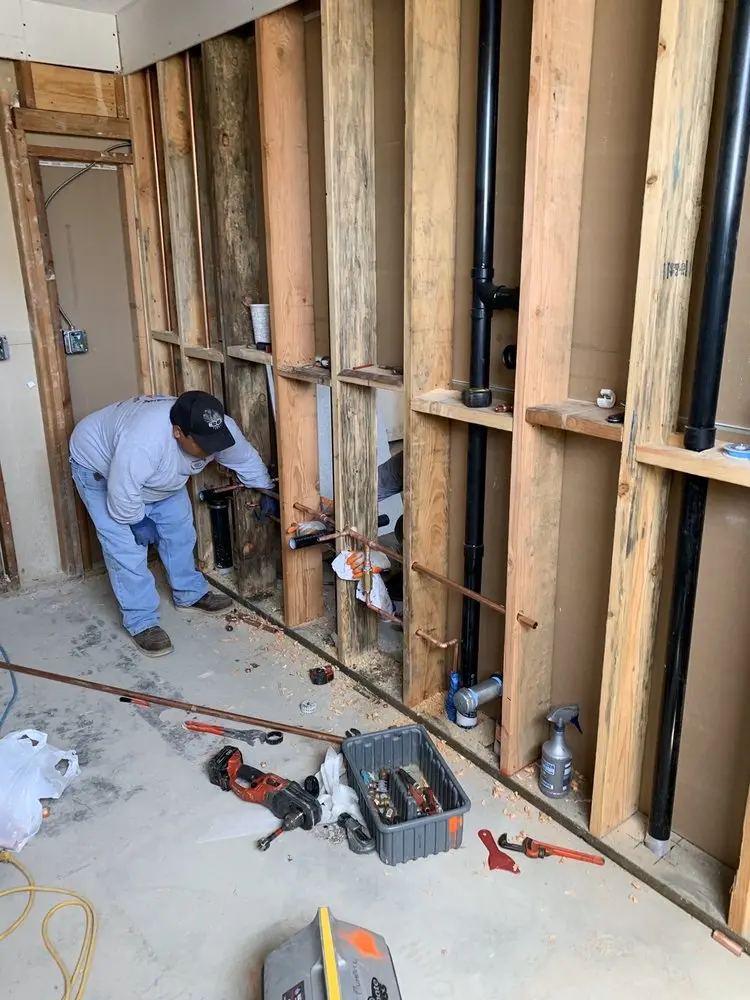 Commercial rough-in plumbing for Water Heater Replacement in Pensacola Beach